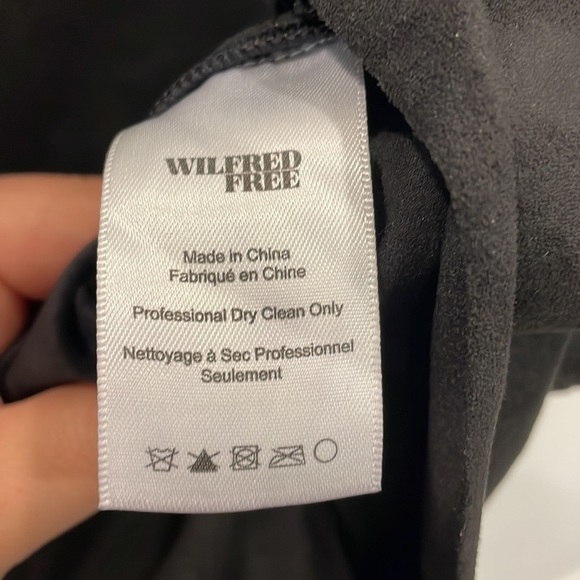 Aritzia Wilfred Free Nori Black Faux Suede Dress - Picture 6 of 10